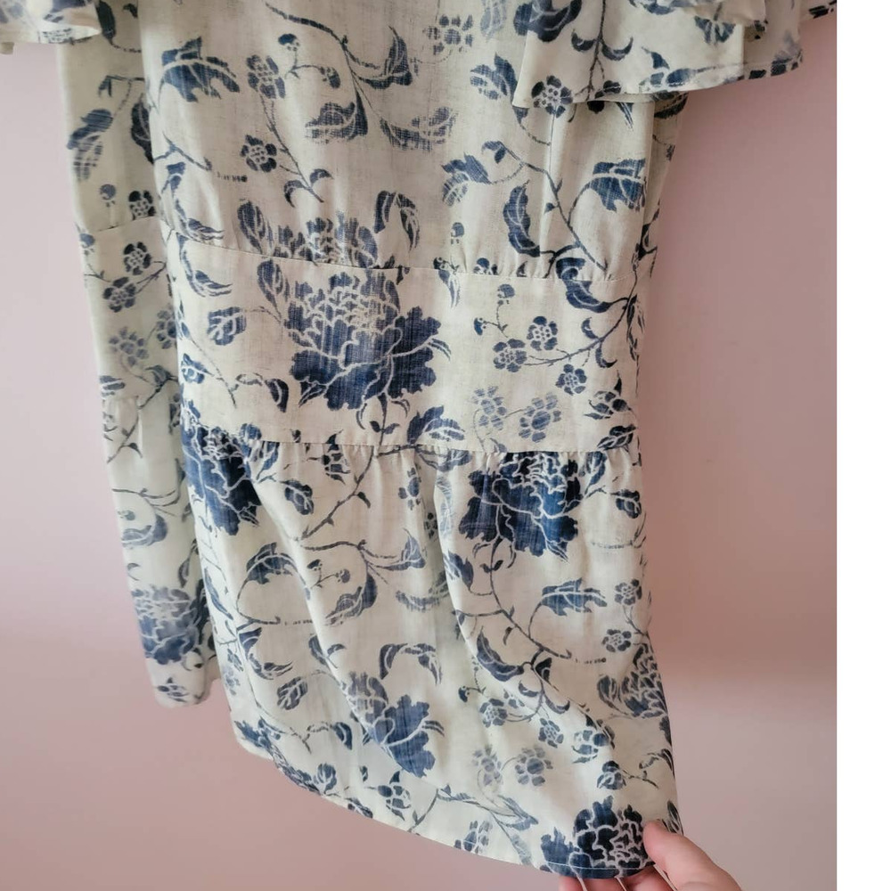 Pam & Gela Mia Blue Floral Silk Mini Dress - Picture 8 of 10
